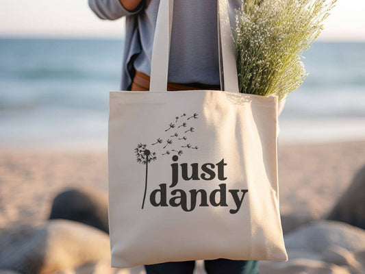 Just Dandy Flower Canvas Tote Bag