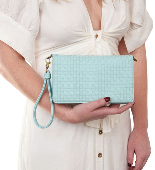 LILA MINI WOVEN CROSSBODY BAG