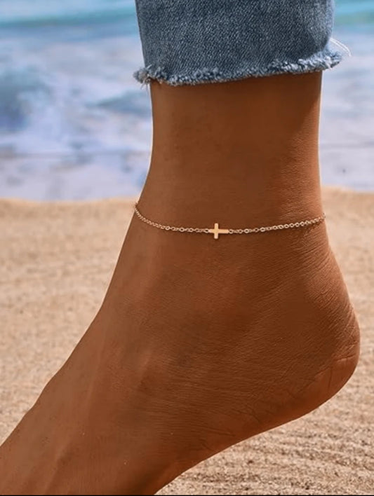 Dainty Cross Anklet