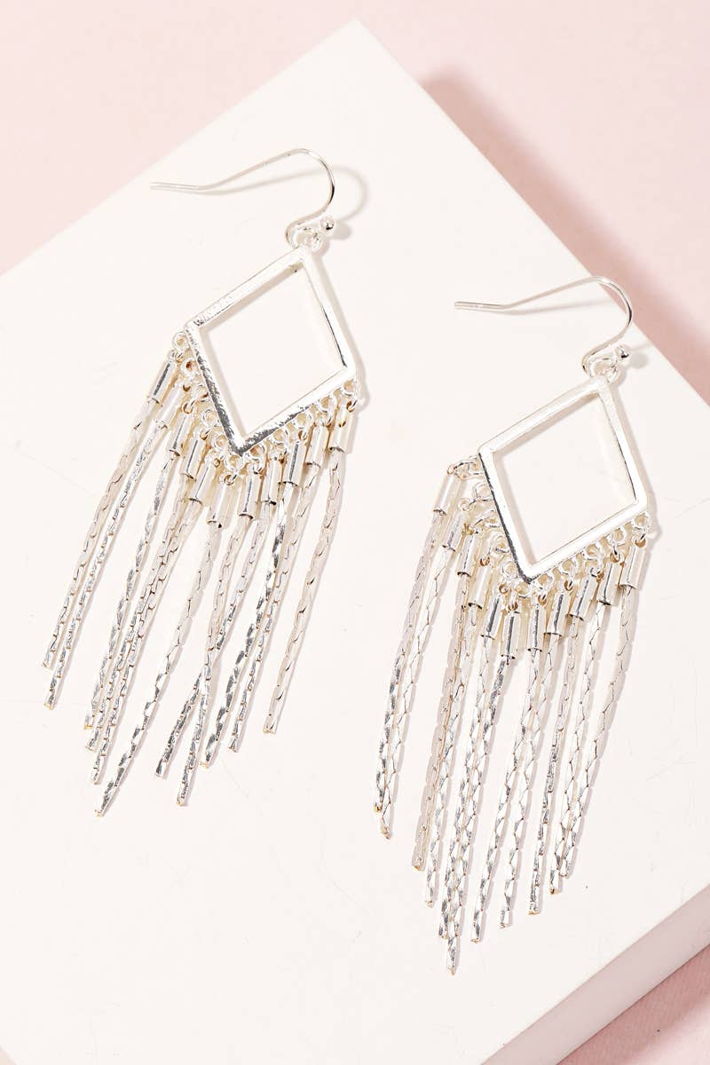 Chain Fringe Hook Dangle Earrings