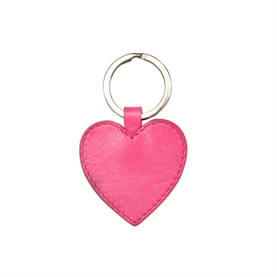 Leather Heart Keyfob