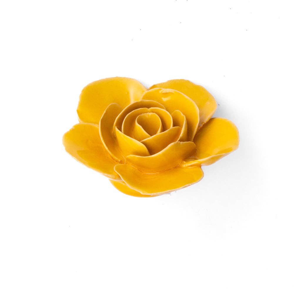 France Ceramic Flower Wall Art Yellow Ranunculus