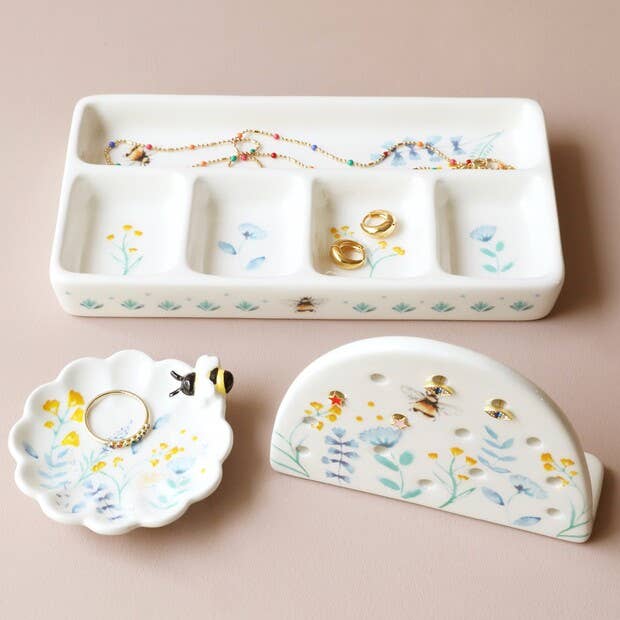 Floral Ceramic Trinket Dishes