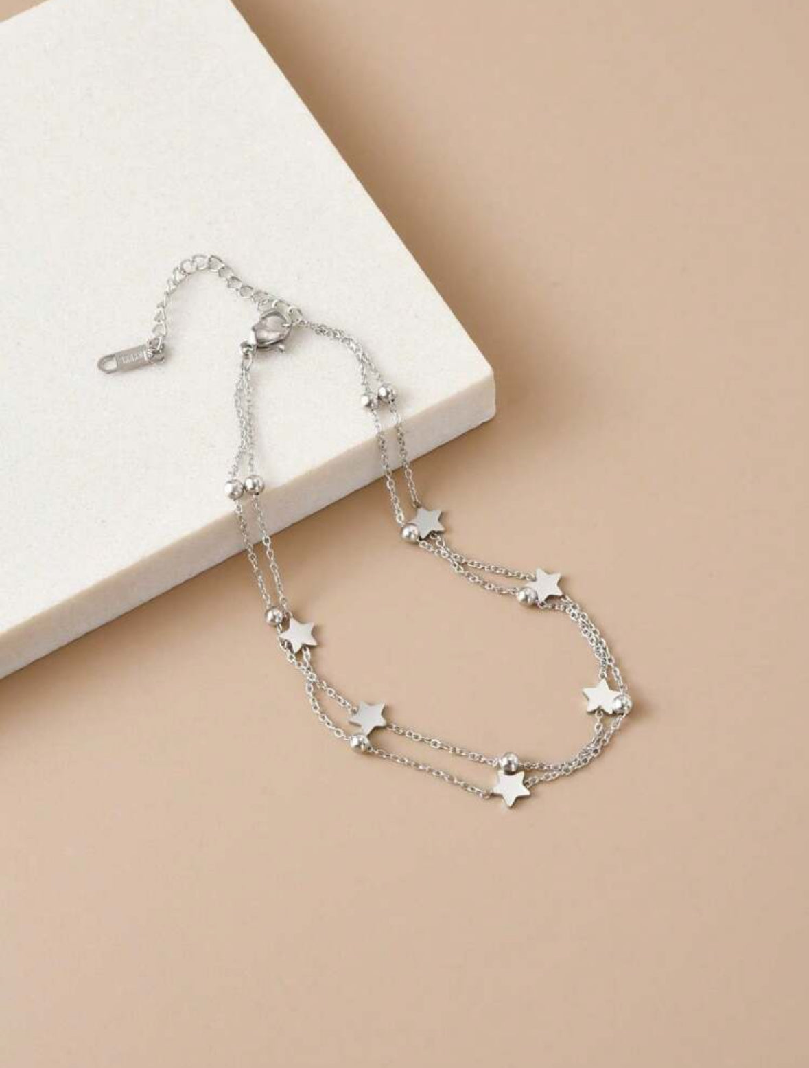 Stainless Steel Double Star Anklet