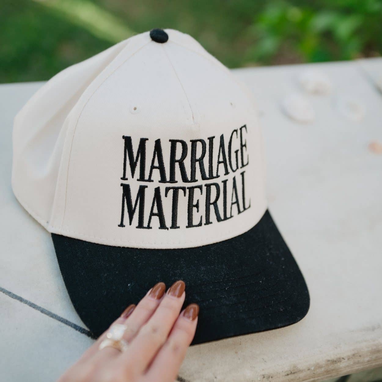 Marriage Material Two-Toned Trucker Hat