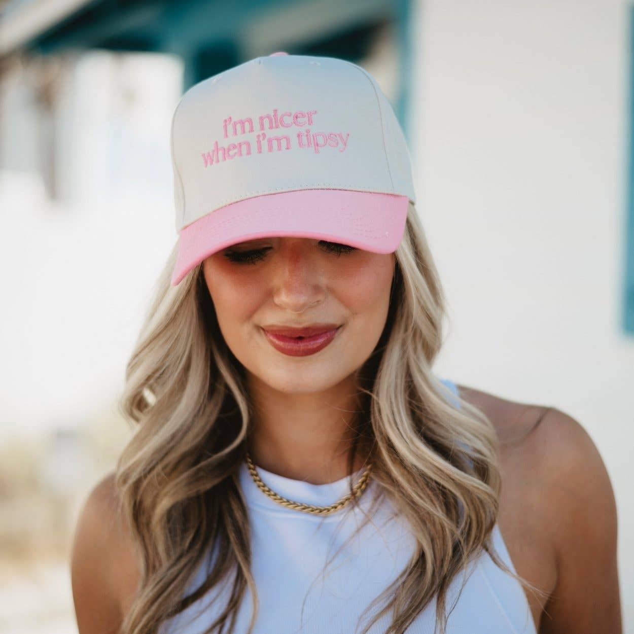 I'm Nicer When I'm Tipsy Trucker Hat Vintage