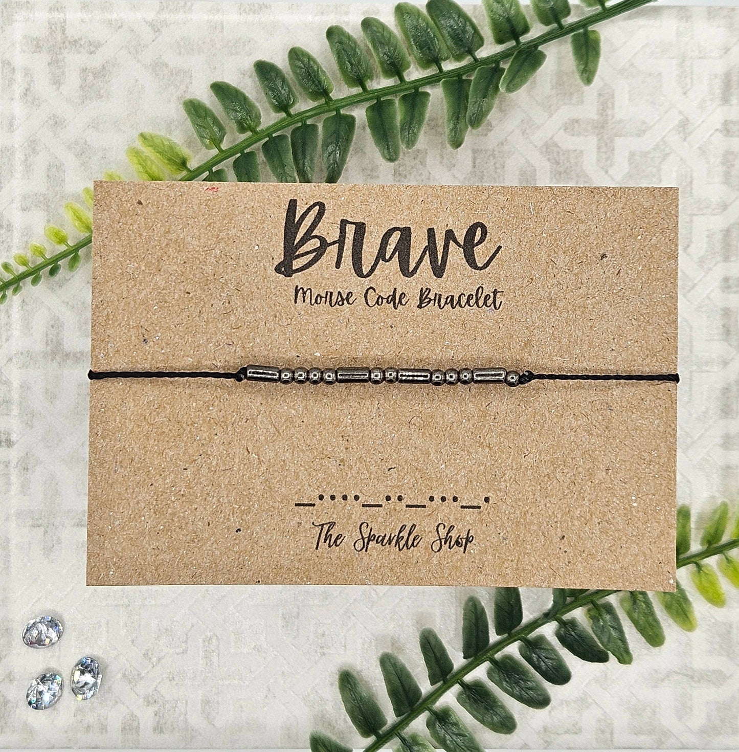 Brave - Handmade Morse Code Bracelet