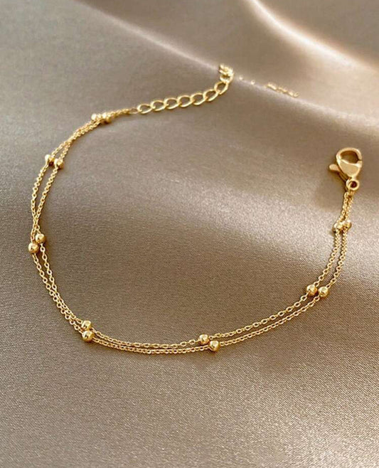 Gold Ball Minimalist Bracelet