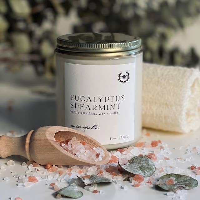 Eucalyptus + Spearmint : Jar Soy Candle