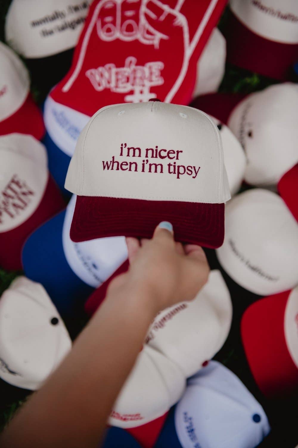 I'm Nicer When I'm Tipsy Trucker Hat Vintage