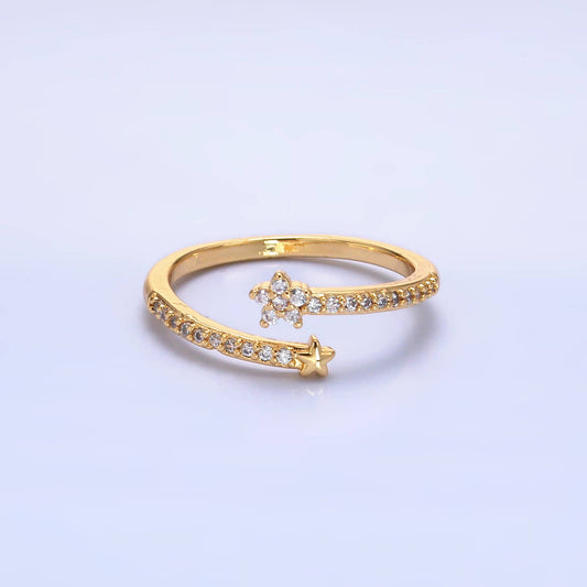 24K Gold Filled  Celestial CZ Paved Claw Ring | O825