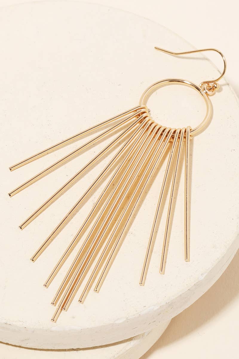 Thin Bar Fringe Earrings