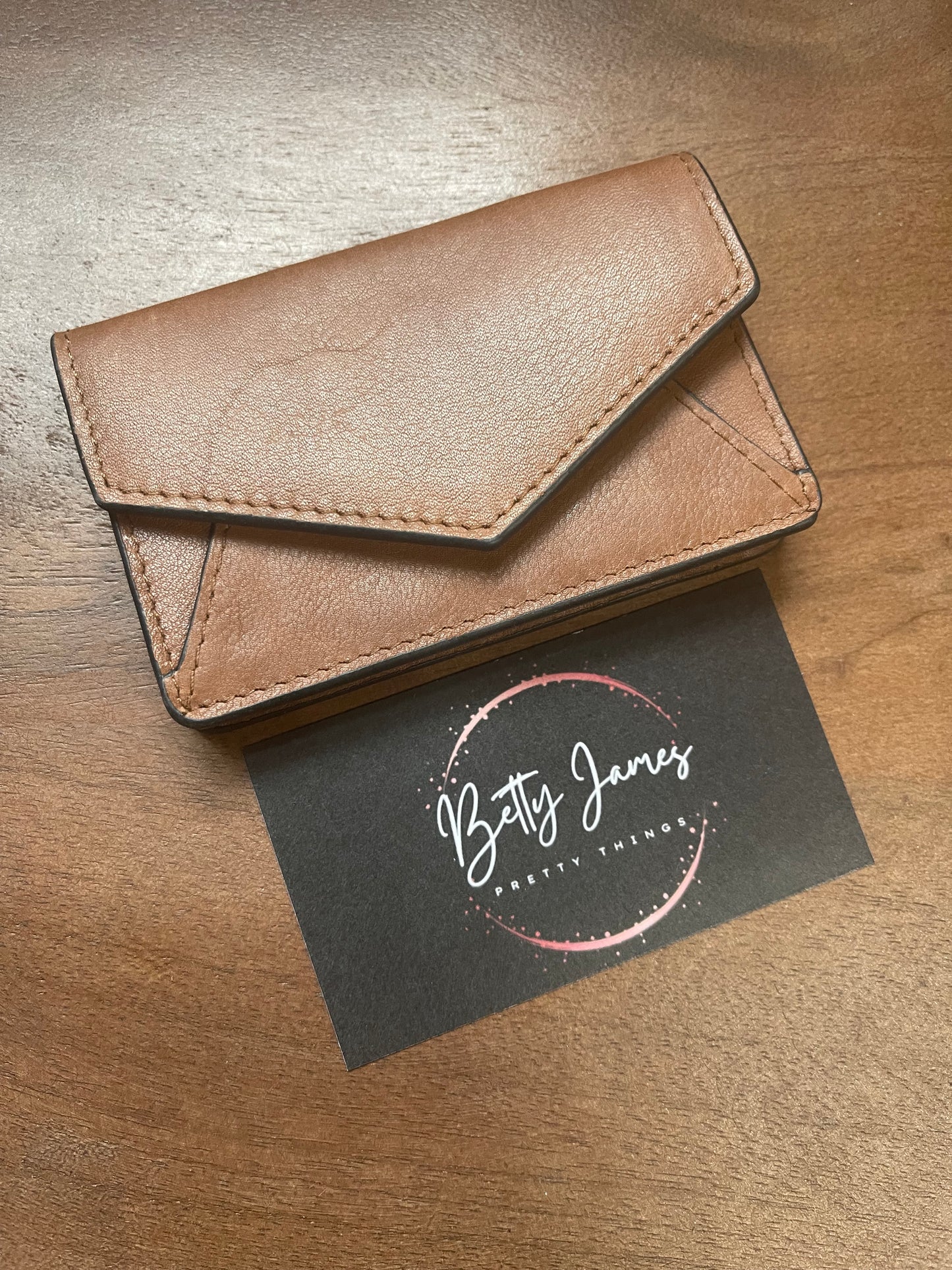 Leather Envelope Wallet / Business Card Holder