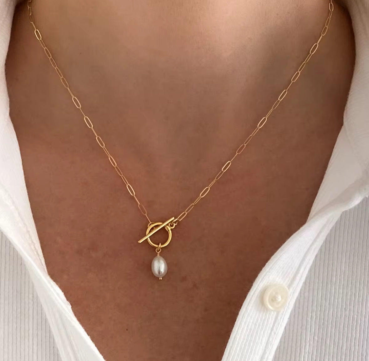Pearl Toggle Necklace