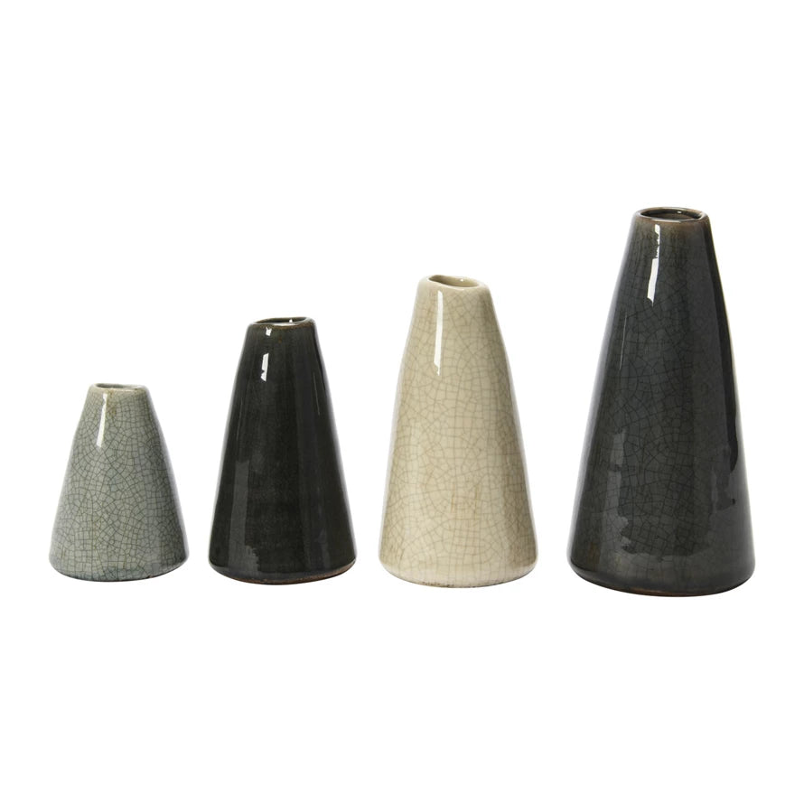 Decorative Conical Stoneware Vases