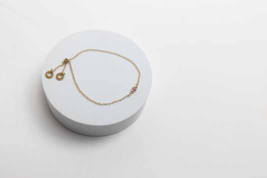 Insight Pink Tourmaline Gold Plated Bracelet