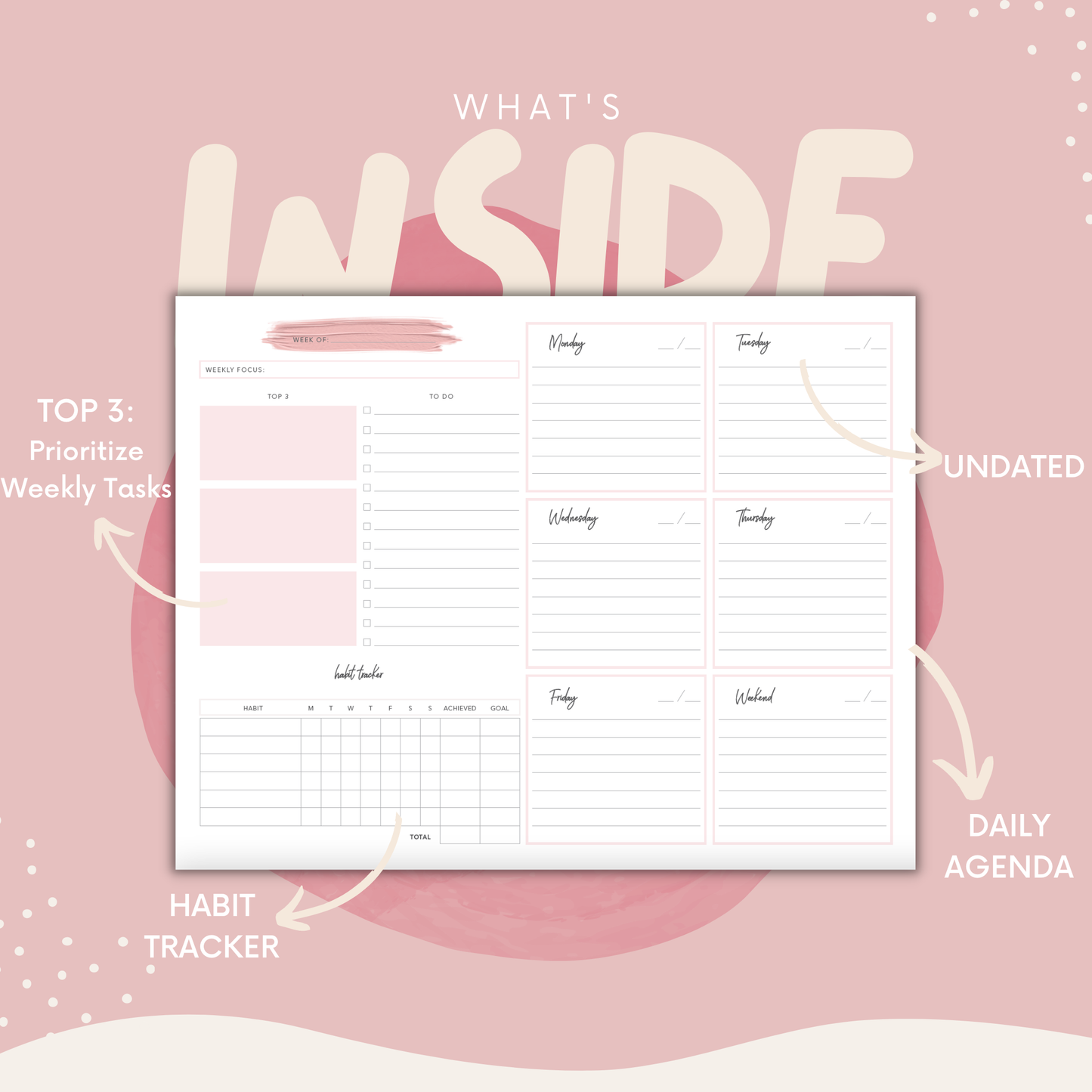 Embark Weekly Planner Notepad