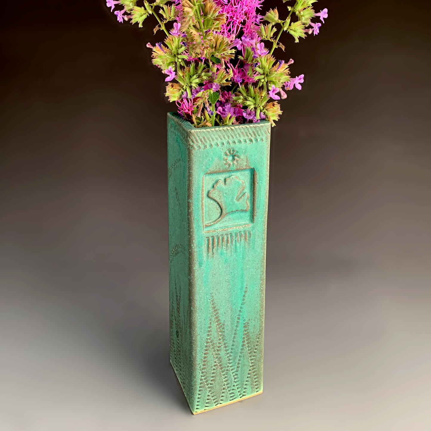 Square Straight Glazed Vase