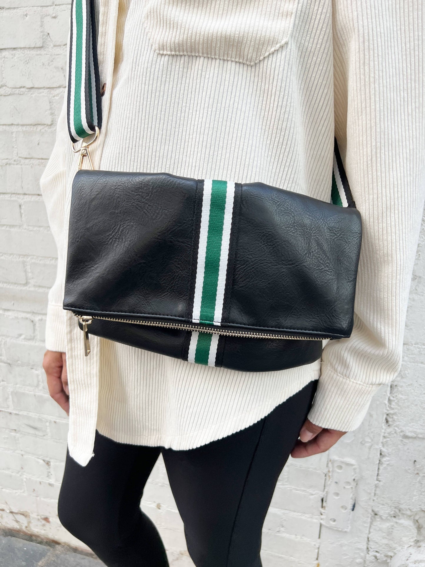 The Rory Luxe Leather Crossbody w/ Strap | 2-in one handbag