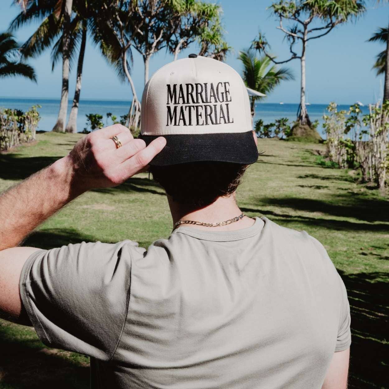 Marriage Material Two-Toned Trucker Hat
