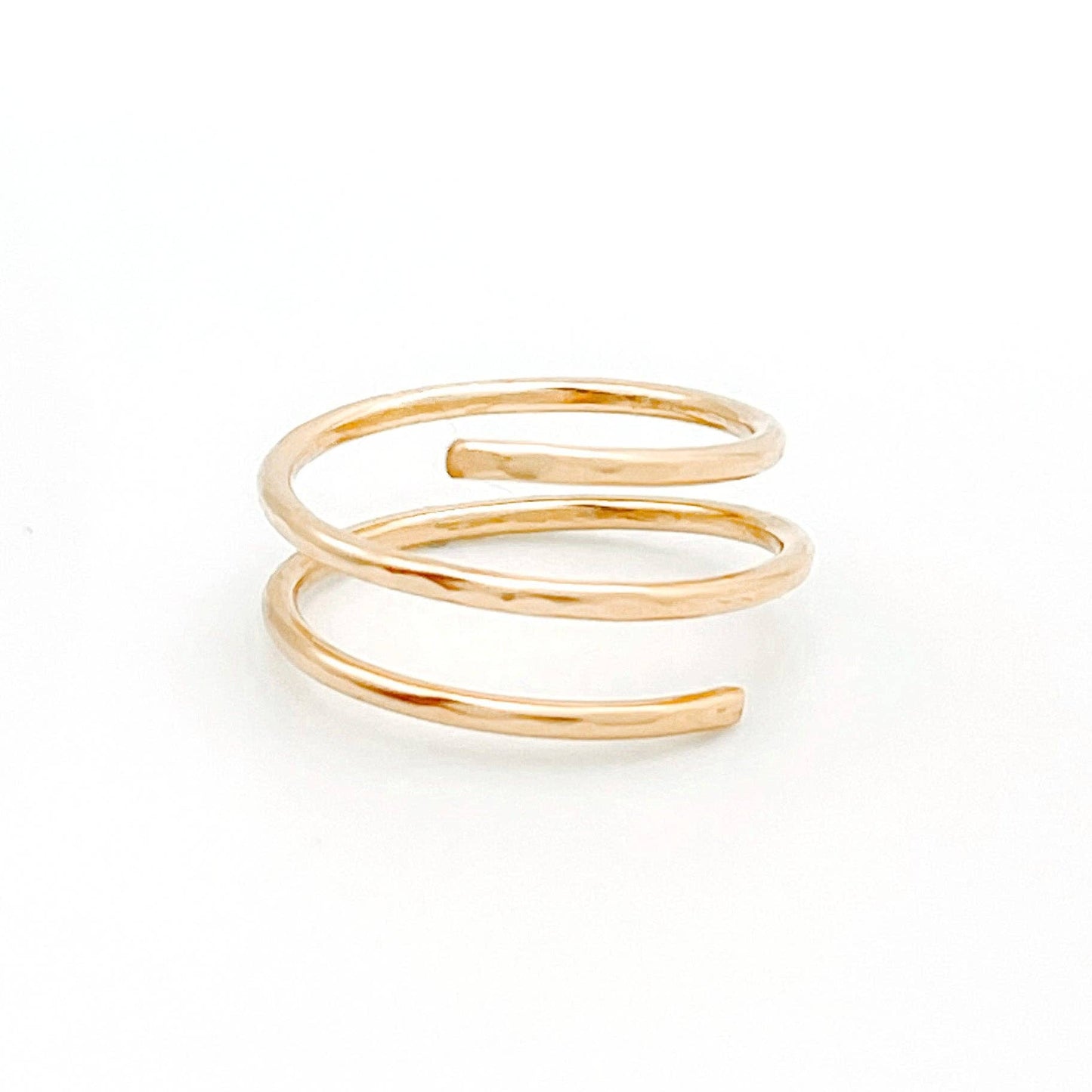 Hammered Wrap Ring - Waterproof, Open Sizing, Hypoallergenic