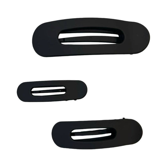 Mixed Size Flat Lay Clip Set - Black