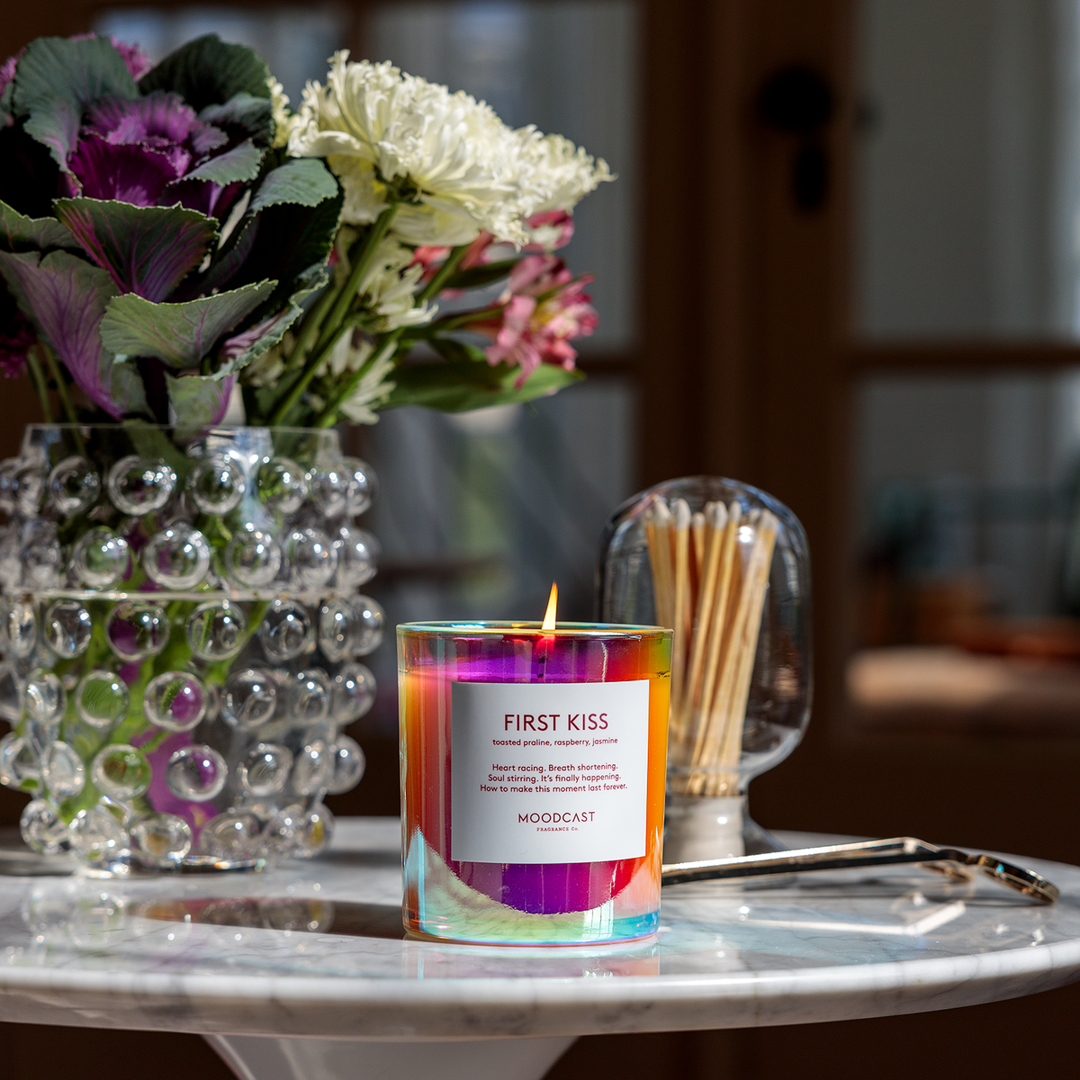 Coconut Wax Candle - Vibes - First Kiss - 8 oz Glass Jar