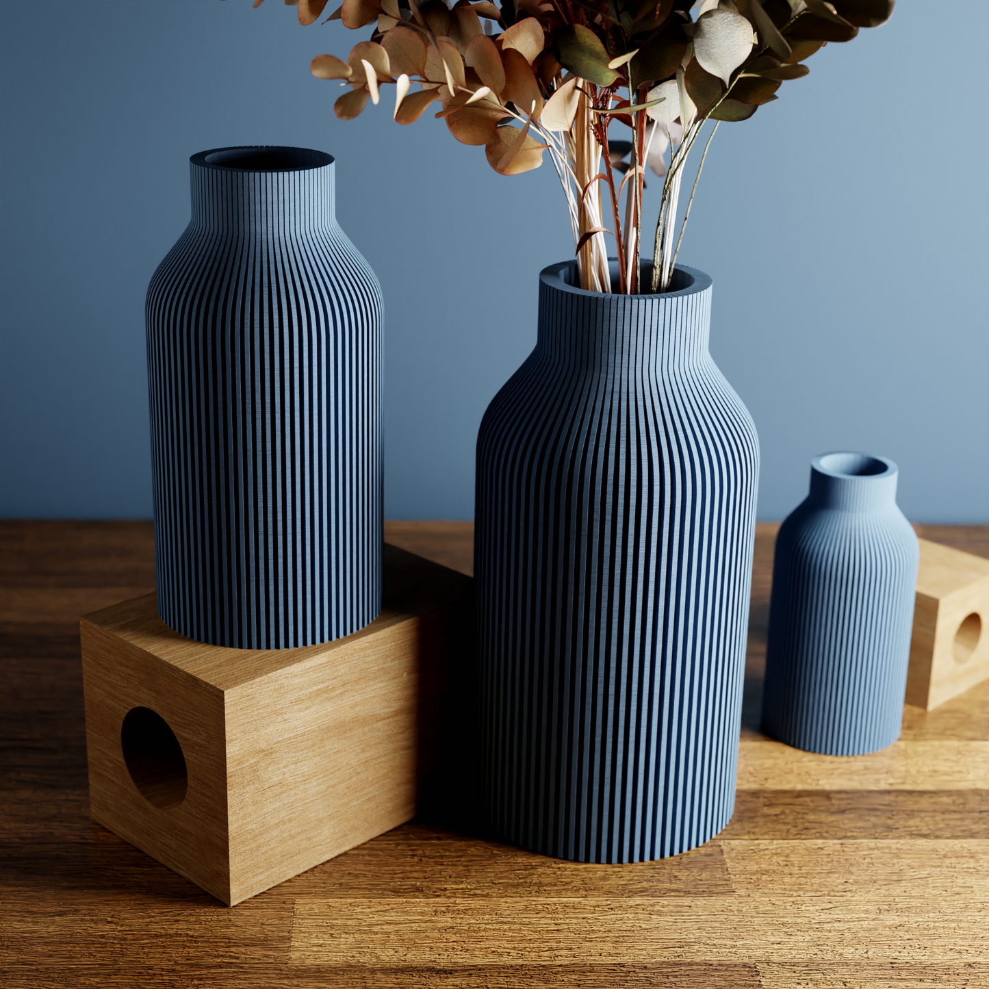 3D-Printed EcoFriendly Bottle Vase - 3 Sizes / Styles