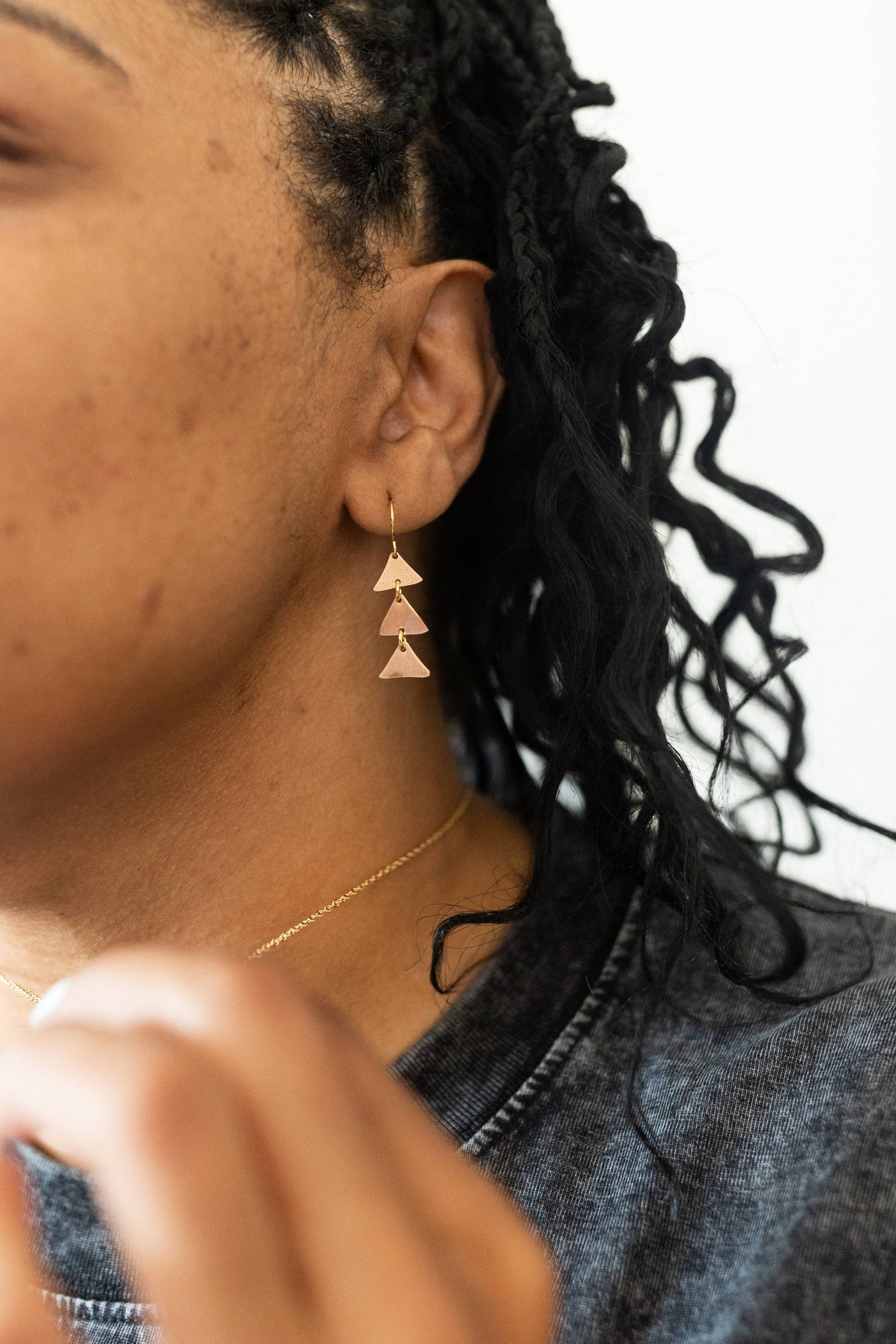 Tipping Point Copper Dangle Earrings