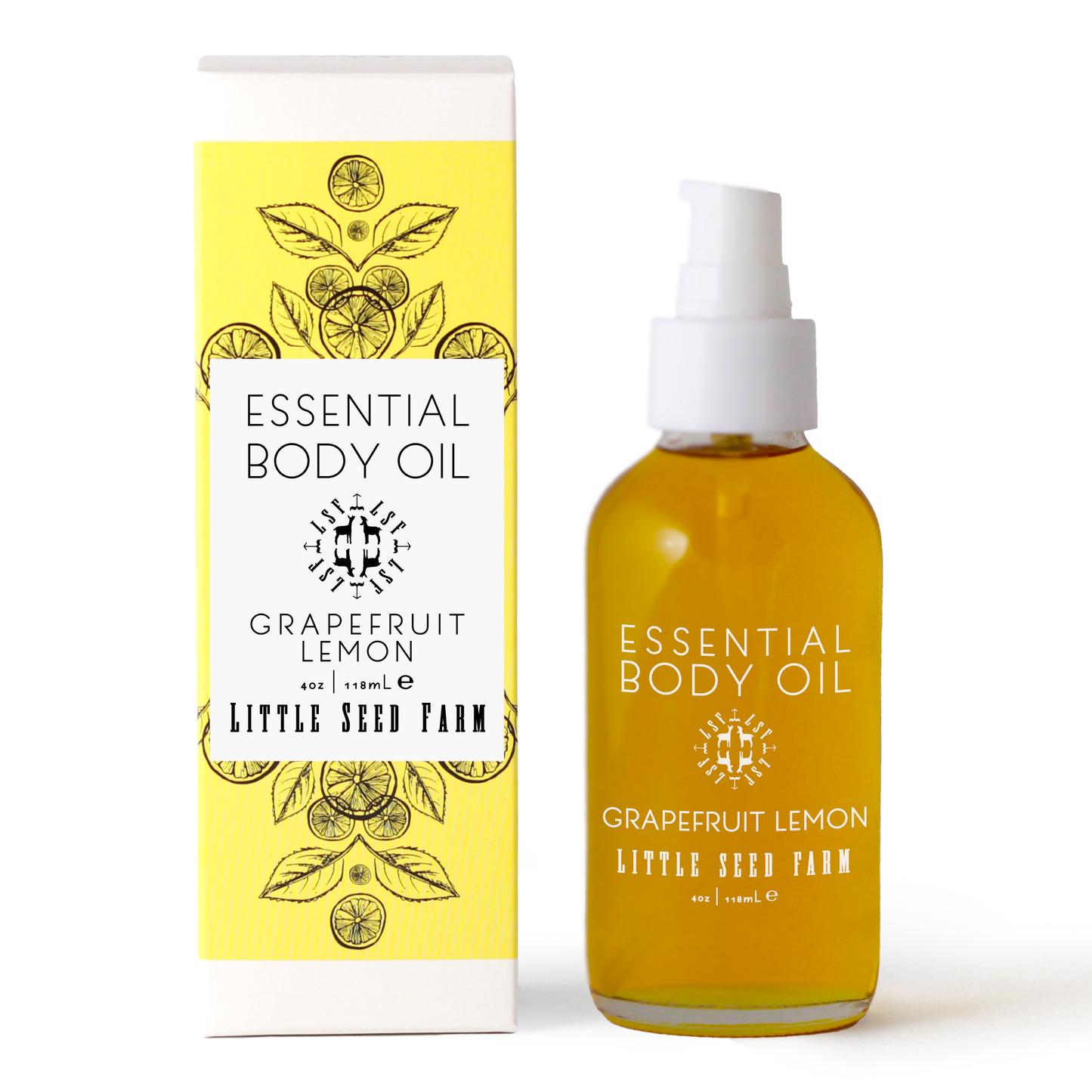 Grapefruit Lemon Essential Body Oil - 4oz