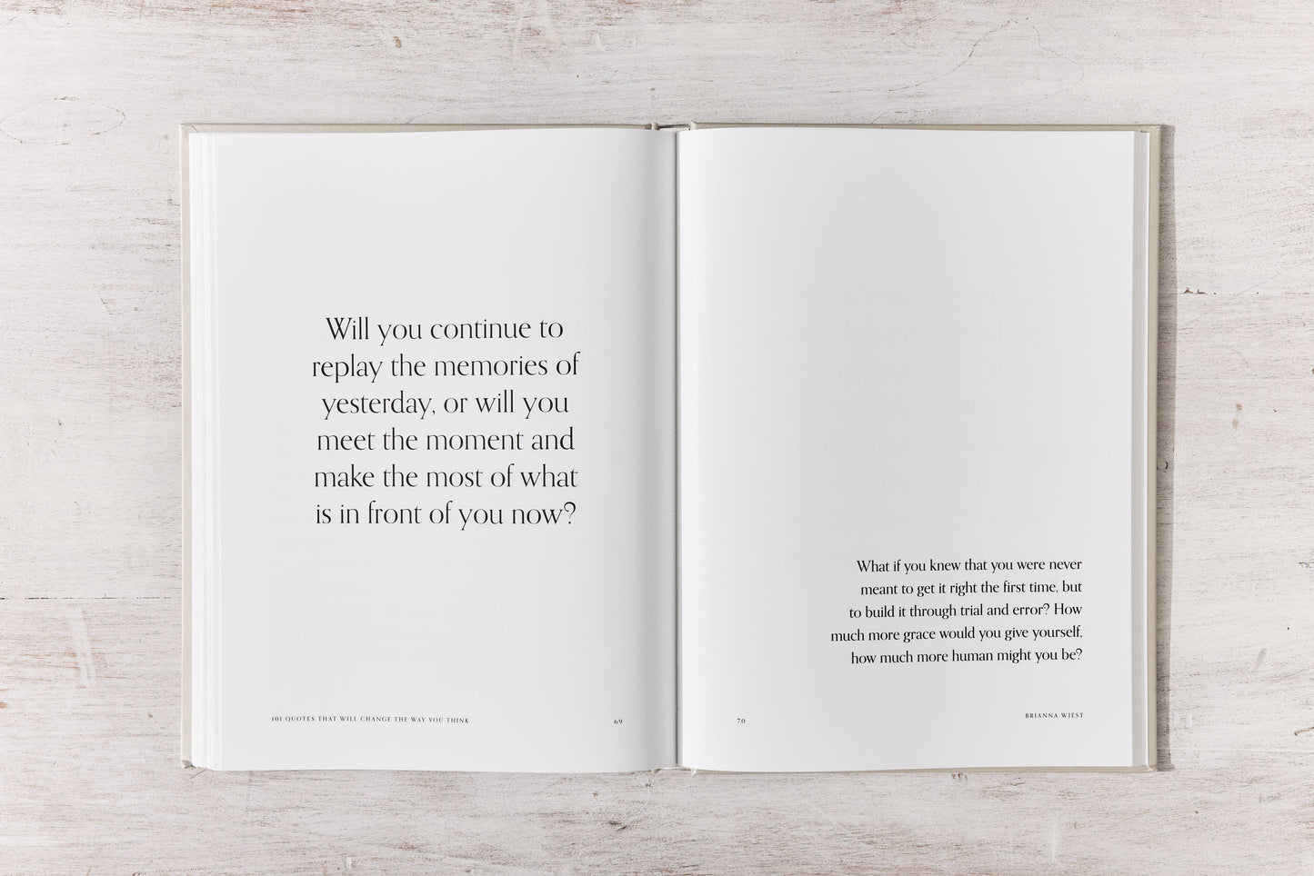 101 Quotes That Will Change The Way You Think - table book