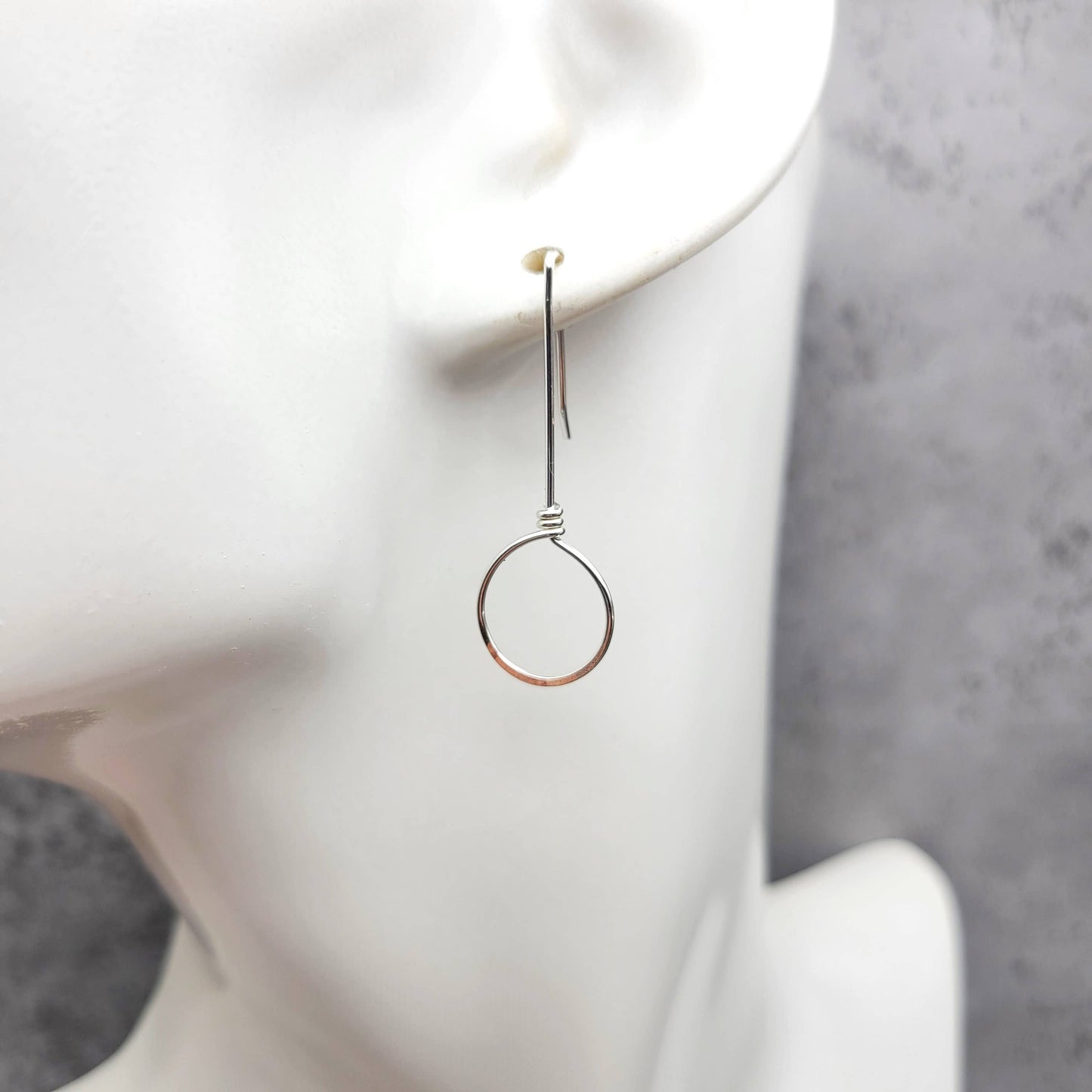 Sterling Silver Threader Hoop Earrings - Handmade Earrings