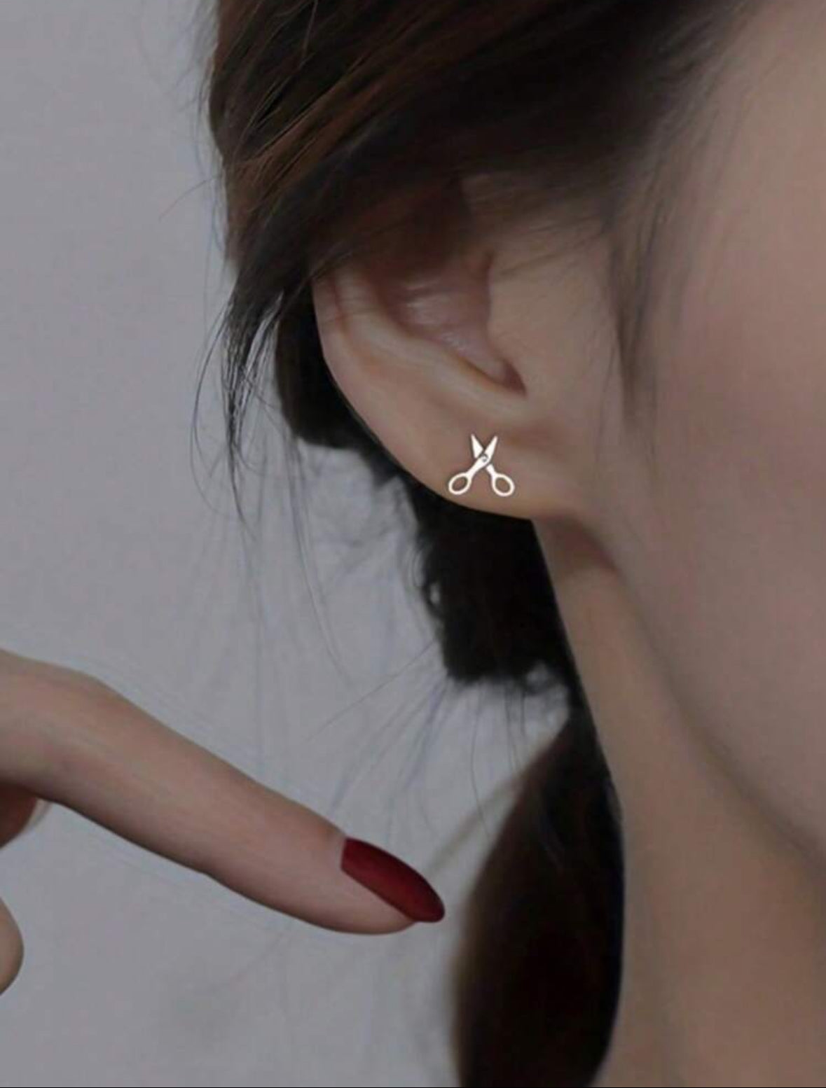 Mini Scissor Hair Dresser Stud Earrings