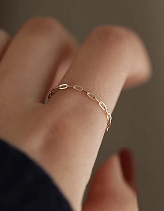 Chain Ring 925 Sterling Silver