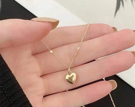 Puffy Heart Pendant Necklace