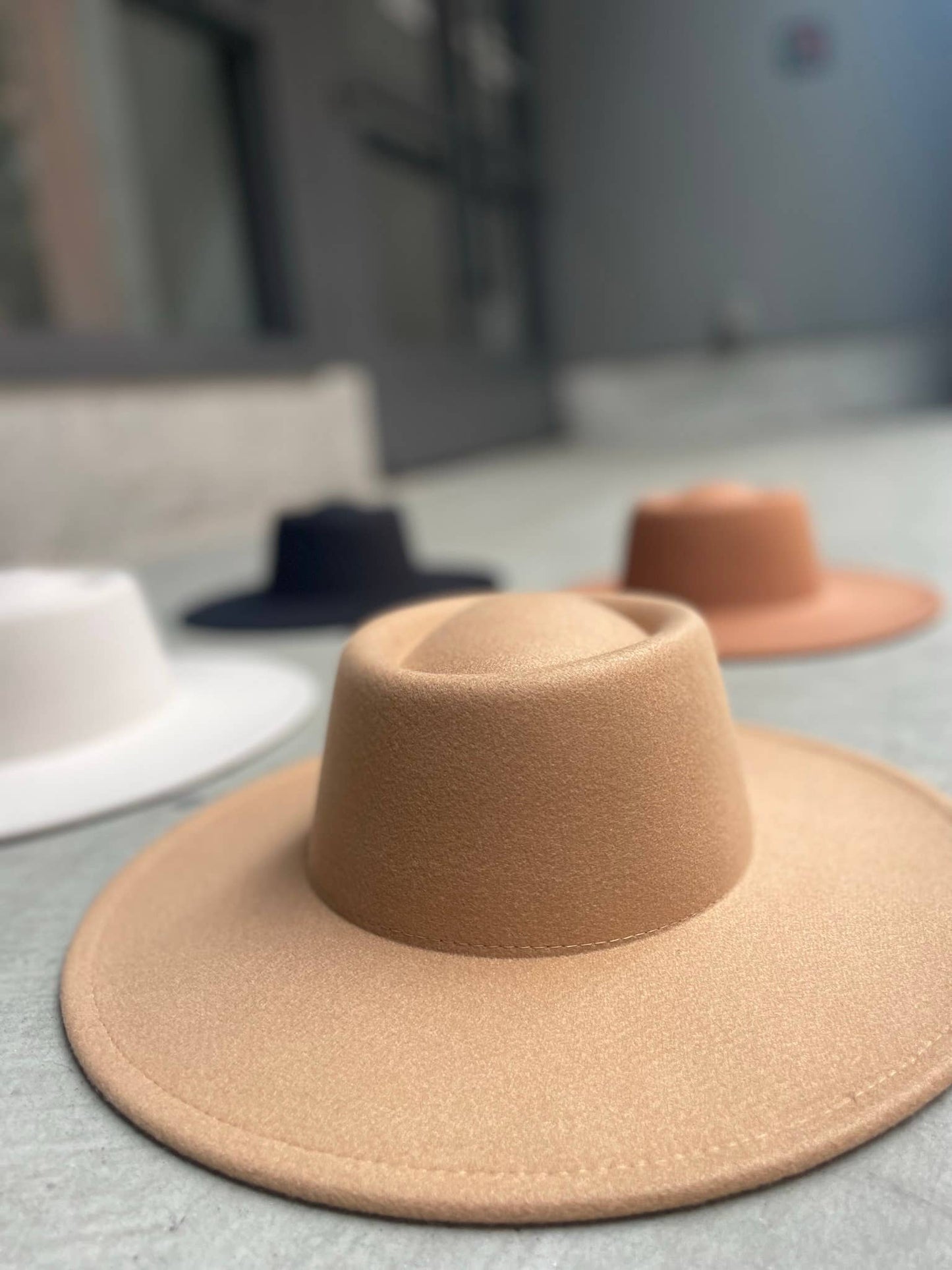 SALE! Vegan Felt wide Brim Bolero hat