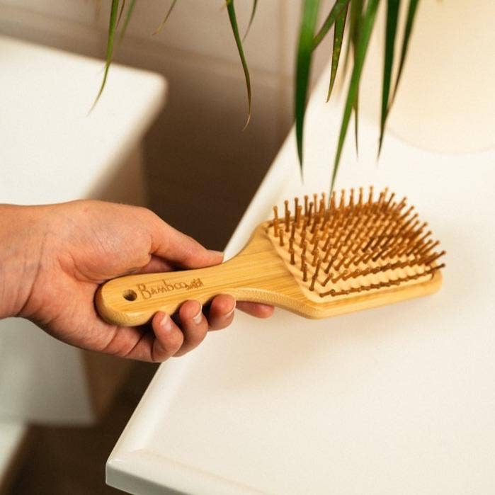 Bamboo Paddle Hairbrush - Square | Market Bestseller