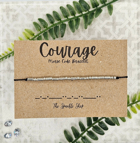 Courage - Handmade Morse Code Bracelet