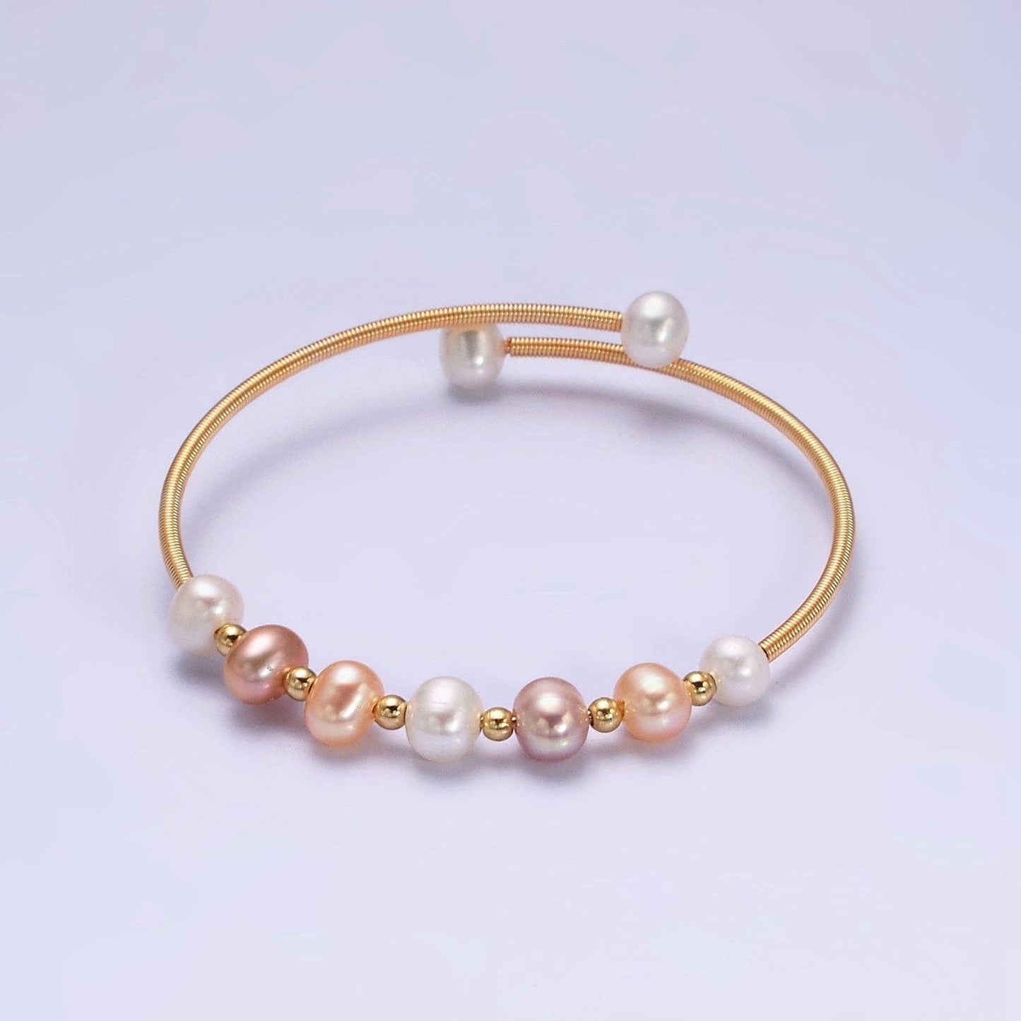 Petite Pearl Bangle Bracelet Layering Jewelry for Minimalist Bracelet Wedding Jewelry WA1866 WA1867