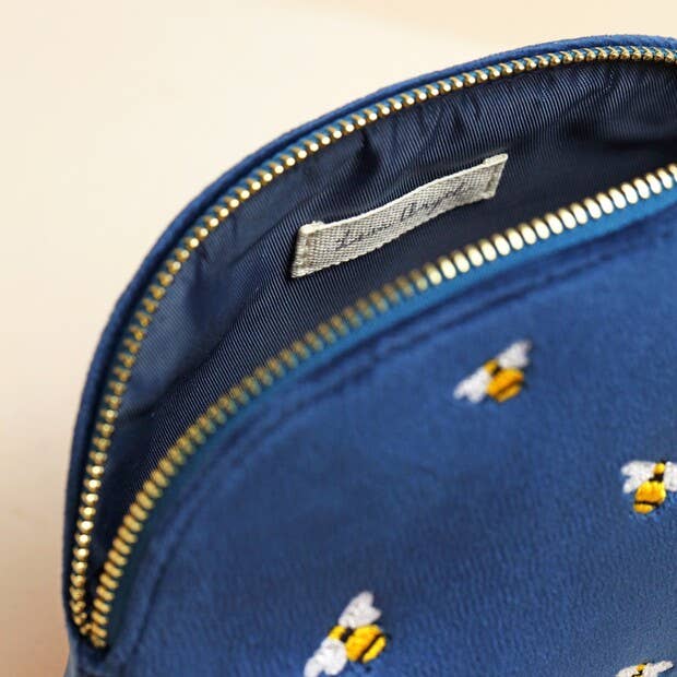 Bees Velvet Wash Bag