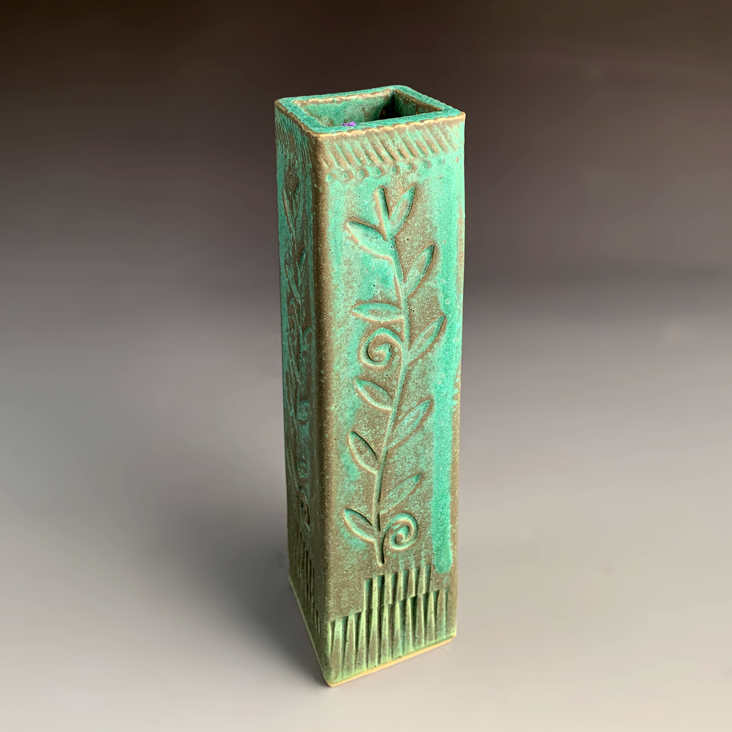 Tall Square Bud Vase