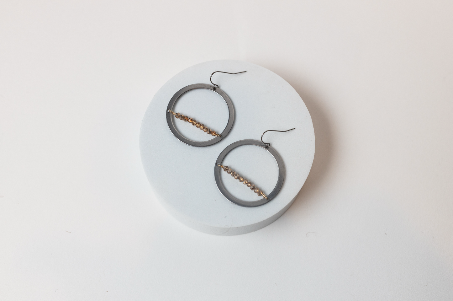 Horizons Stainless Steel Beaded Earrings