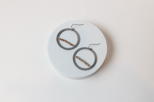 Horizons Stainless Steel Beaded Earrings