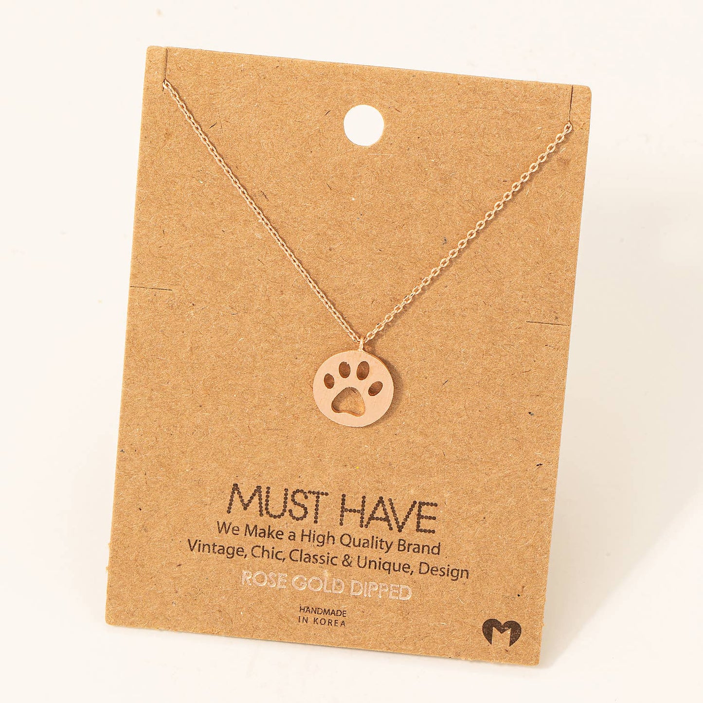 Paw Print Pendant Necklace