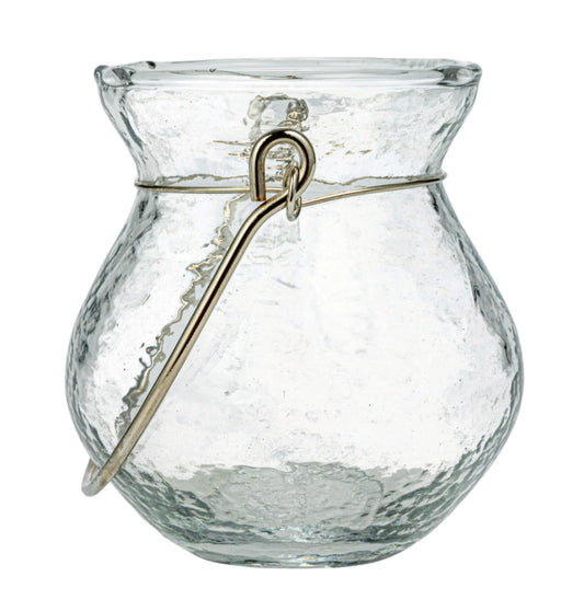 Round 3” Glass Tealight Holder with Handle Votive