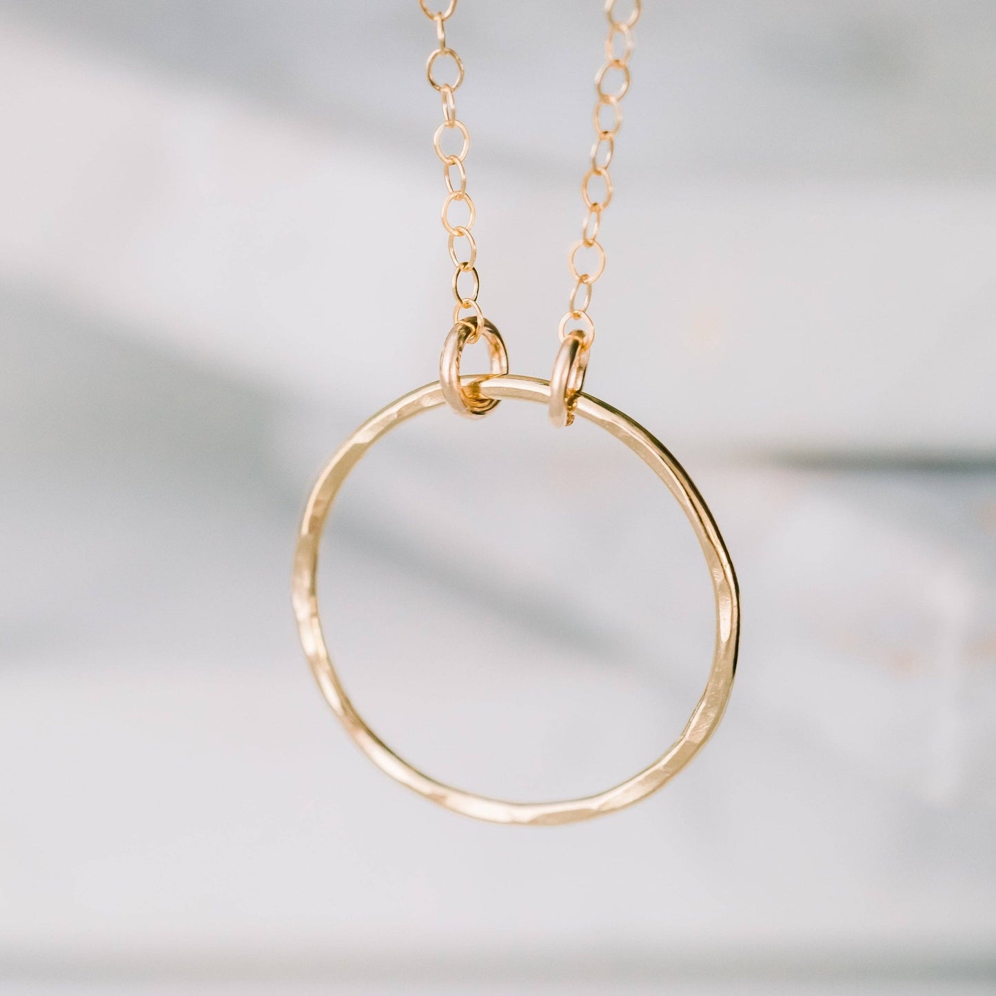 Open Ring Necklace - Minimalist, Layering, Waterproof