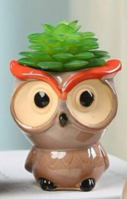 Ceramic Owl Planter