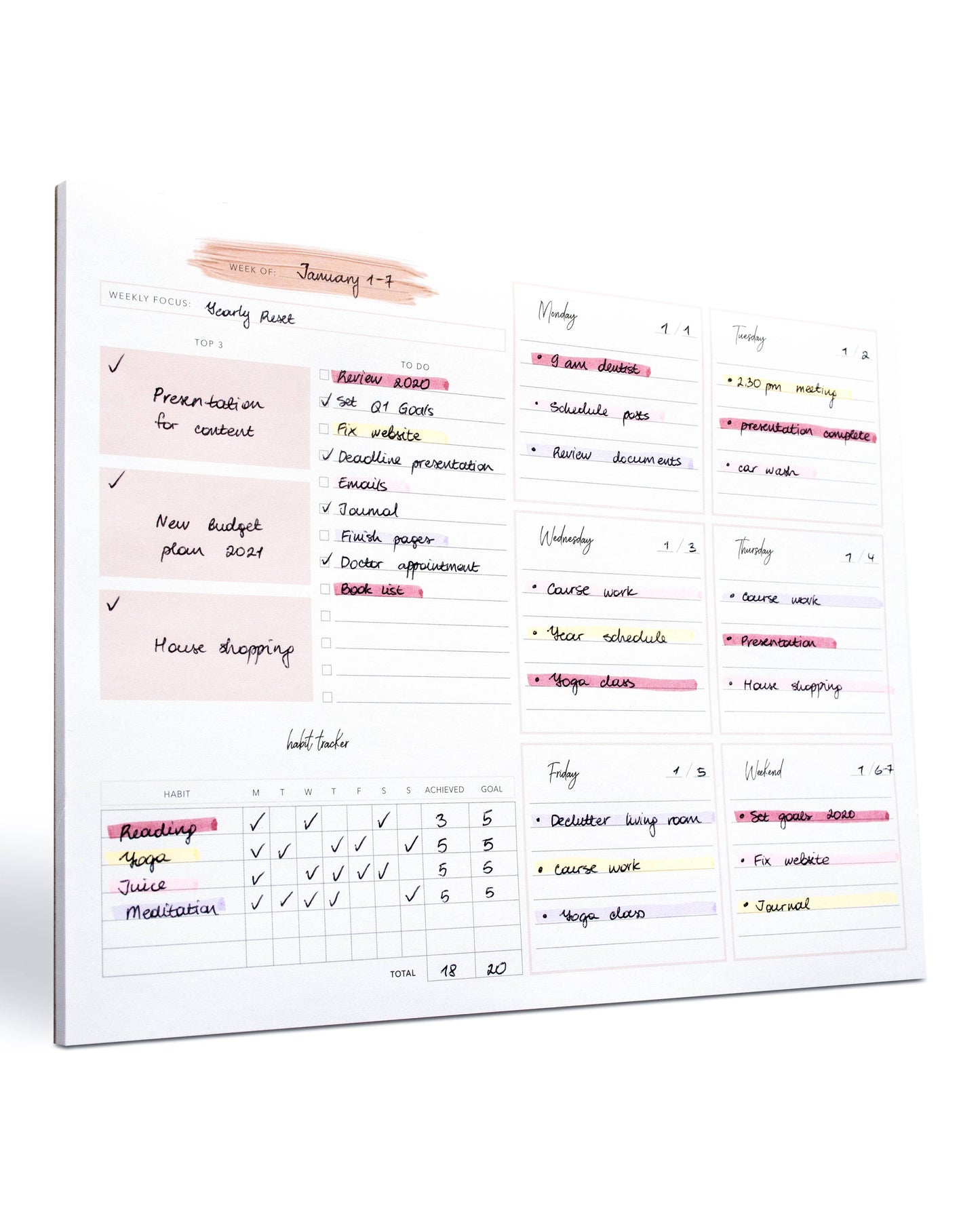 Embark Weekly Planner Notepad