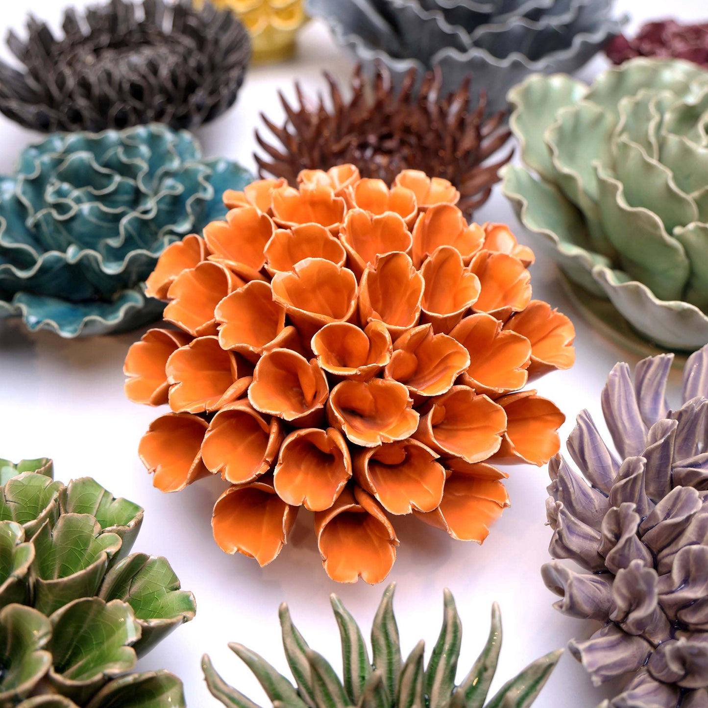 Coral 5 - Ceramic Faux Succulent Home Decor