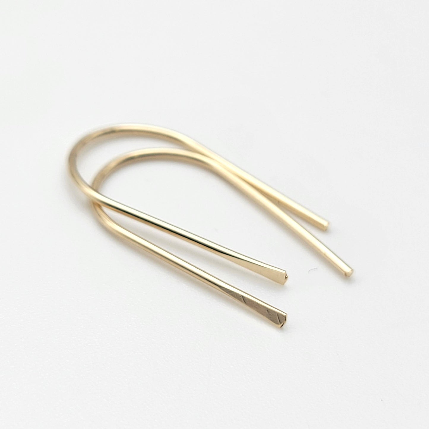 Open Hoop Threader Earrings - 14k Gold Filled